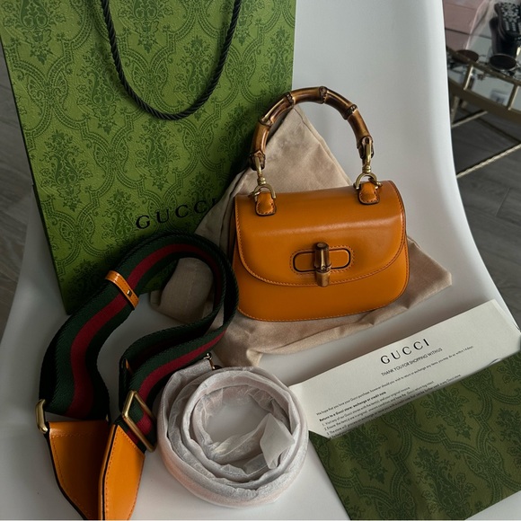 GUCCI BAMBOO 1947 MINI TOP HANDLE
BAG - Picture 11 of 16